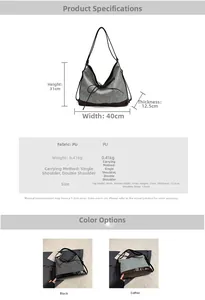 Detailed size specifications for the versatile tote bag with 40x31x12.5cm dimensions