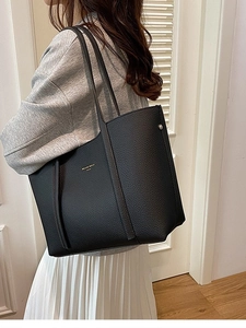 Bolso Tote de Gran Capacidad para Mujer Cuero PU Granulado Bolso de Hombro Estilo Vintage Maillard Bolso de Mano