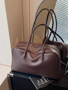 Borsa a Tracolla da Donna in Pelle PU di Grande Capacità Retrò Grana di Ciottolo Boston Tote Handbag Per Lavoro Quotidiano Pendolari