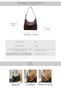 Tabella taglie con dimensioni e specifiche tecniche della borsa tote vintage