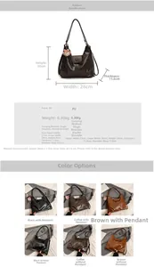 Size chart for the PU leather hobo backpack with dimensions 28x30x11.5cm and strap info