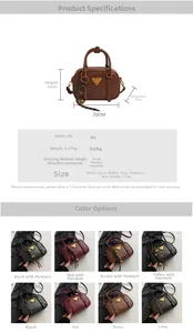 Detaillierte Größentabelle für PU-Handtasche mit Maßen 20x13x8cm und Gewichtsangaben