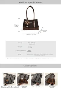 Detailed size specifications and product parameters of the KOSK large capacity tote bag