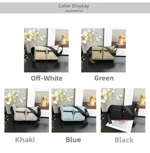 Color options of the multi-pocket nylon crossbody bag in five different versatile shades