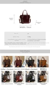 Detailed size specifications and dimensions guide for the vintage oil wax leather bucket bag