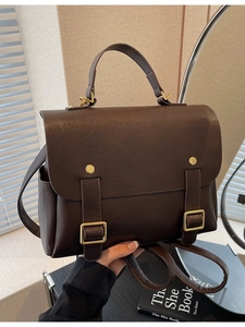 Vintage PU Leather Backpack For Women Large Capacity Multi-Functional School Bag Retro Handbag Crossbody Shoulder Bag British Style