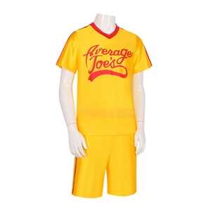 Dodgeball Average Joe's sportuniform set met geel shirt en korte broek cosplay