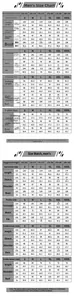 Detailed size chart for Fullmetal Alchemist cosplay costumes with cm and inch measurements