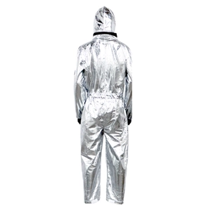 Silver astronaut jumpsuit with hood for Halloween cosplay and stage performances