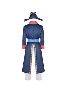Detail van Napoleon kostuum met gouden borduursels en tweekante steek voor cosplay