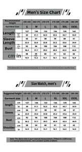 Detailed size chart for Adam Hazbin Hotel cosplay outfit including height and measurements