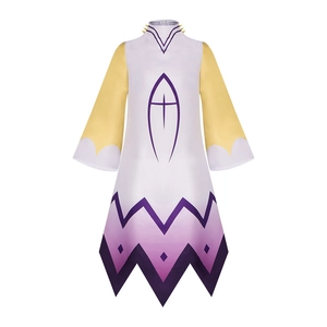 Hazbin Hotel Adam cosplay costume with spiky collar and gradient jagged hem design