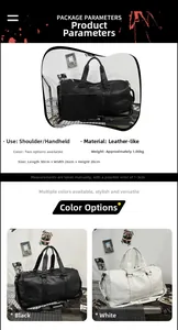 Spécifications de taille pour grand sac de voyage de 50 cm de long et 1,00 kg