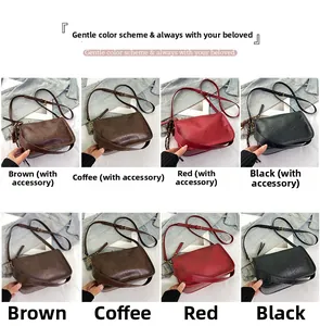 Comparaison détaillée des sacs carrés en PU vintage en marron, café, rouge et noir