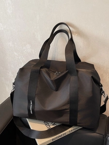 Sac Fourre-tout en Nylon pour Femmes Grande Capacité Imperméable Sportif Voyage Sac Bandoulière Avec Imprimé Lettres