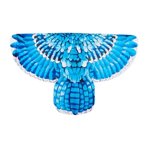 Gradient blue bird wing shawl cape costume for Halloween cosplay with vibrant feather prints