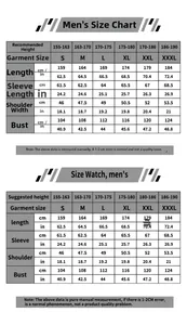 Detailed men's size chart for Elvis Presley white rock singer cosplay costume suit