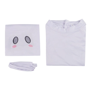 Cute Halloween ghost cosplay costume for women including top and skirt in white