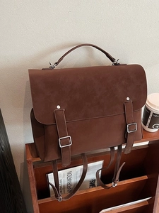 Women Vintage Matte Backpack Large Capacity Commuter School Bag Retro PU Leather Fashion Travel Daypack Handbag For Girls Work