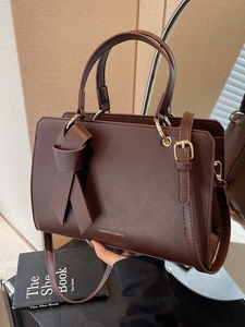 Große Kapazität PU Leder Einkaufstasche Für Damen Vintage Schleife Umhängetasche Mit Verstellbarem Riemen Hochzeit Party Handtasche