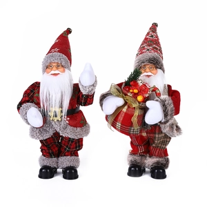 Electric Musical Christmas Snowman Doll Ornament Swinging Battery Operated Plush Fabric Xmas Home Decor Festive Table Gift