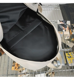 Detailed view of the large capacity backpack interior featuring a laptop compartment