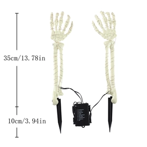Détails des bras de squelette d'Halloween avec boîtier LED à 9 modes et dimensions