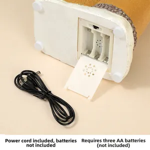 Detail of resin craft base with USB cable and 3xAA battery compartment for power supply