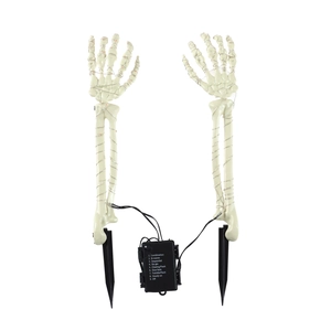 Bras de squelette lumineux d'Halloween avec guirlande LED pour décoration extérieure