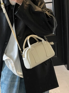 Sac à Main Boston Vintage pour Femmes en Cuir PU Petit Sac à Bandoulière Avec Doubles Poignées Et Sangle Réglable Mode