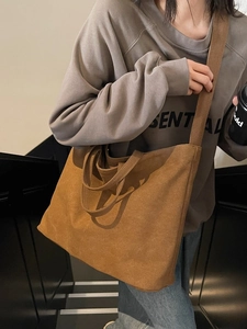Sac Fourre-tout Décontracté en Toile pour Femmes Grande Capacité Sac à Bandoulière pour École Travail Minimaliste Sac de Banlieue