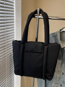 Borsa Tote Trapuntata a Grande Capacità da Donna Borsa a Spalla in Poliestere Leggera Borsa a Mano Casual Fashion