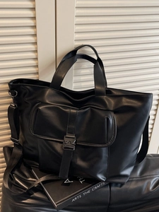 Grand Sac Cabas Femme en Cuir PU Rétro Sac Bandoulière Messenger Pour Bureau Voyage Décontracté Femme Sac à Main
