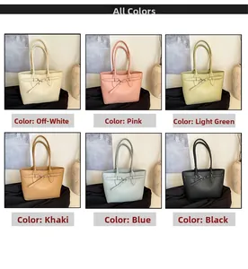 Collection de sacs cabas en similicuir grainé déclinée en six couleurs élégantes