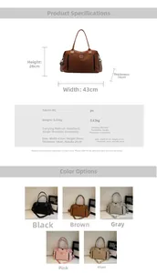 Detailed comparison of five colors for this large PU leather travel and sports gym bag