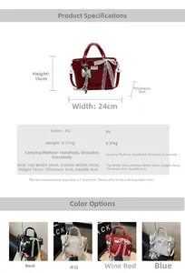Detailed size and weight specifications for the minimalist PU leather bucket handbag