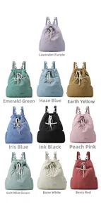 Colección multicolor de mochilas ligeras de nailon con cordón en diez tonos muy elegantes