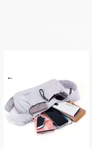 Detailed view showing the large capacity storage design of the nylon cloud bag interior