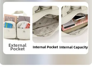 Detailed interior of nylon utility bag with multiple pockets and functional compartments