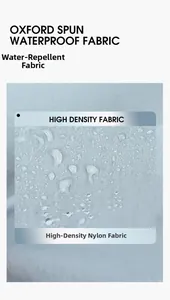 Macro detail of high-density water-resistant nylon fabric with oxford spinning texture