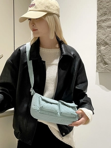Women Multi Pocket Nylon Crossbody Bag Large Capacity Casual Shoulder Bag Utility Messenger Bag Commute School Bag