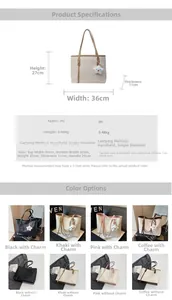 Spécifications de taille et options de couleur pour le grand sac fourre-tout en cuir