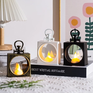 Kreatives LED Nachtlicht Vintage Laterne Dekoration Batteriebetriebene Lampe Für Nachttisch Schlafzimmer Fotografie Requisite Geschenk