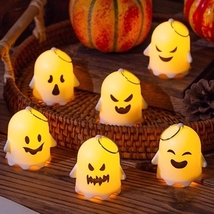 Halloween Geist LED Dekorative Nachtlicht Mini Kunststoff Geist Hängelampe Für Heimparty Dekoration Mit Knopfzellen-Stromversorgung