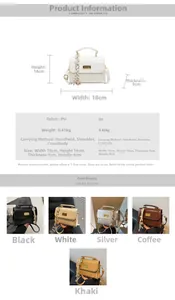 Detailed size guide and material specs for the vintage retro crossbody handbag