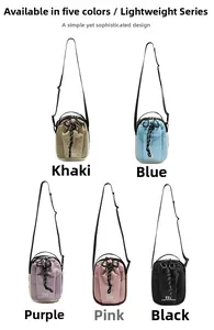 Waterdichte bucketbags met trekkoord in de kleuren kaki, blauw, paars, roze en zwart
