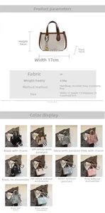 Detailed size specifications for women's embossed leather bucket bag with PU strap
