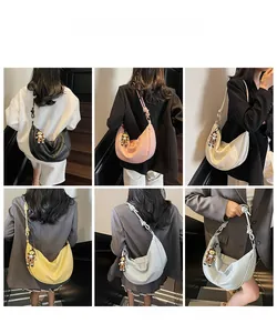 Detailed grid showing diverse colors of the large hobo shoulder bag with bear charm