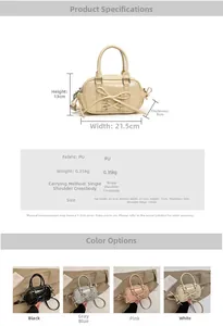 Guide des tailles détaillé pour le sac Boston avec dimensions et longueur de bandoulière