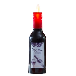 Creative LED wine bottle shaped candle lamp for romantic dinner and festive table decor